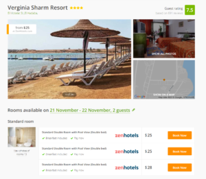 Отель Verginina Sharm 4*. Стоимость за одну ночь